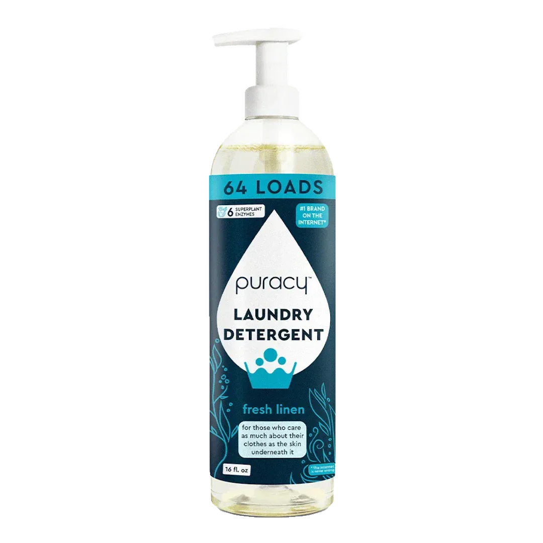 Natural Liquid Laundry Detergent with Stain Fighting Enzymes - Fresh Linen, 16 fl oz